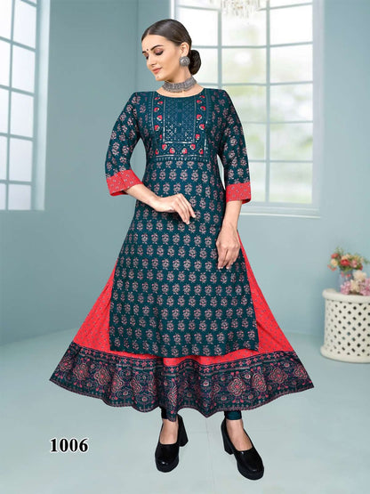 Peacock Vol 2 Kavinay Rayon Anarkali Kurtis