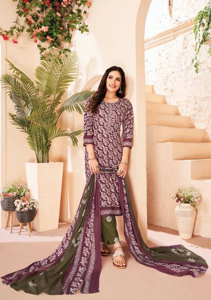 Pehnava Vol 5 Suryajyoti Cambric Cotton Pant Style Suits