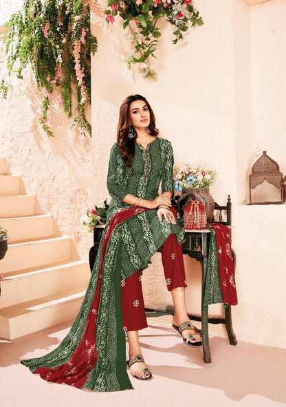 Pehnava Vol 5 Suryajyoti Cambric Cotton Pant Style Suits