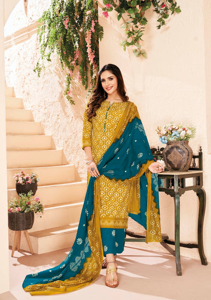 Pehnava Vol 5 Suryajyoti Cambric Cotton Pant Style Suits