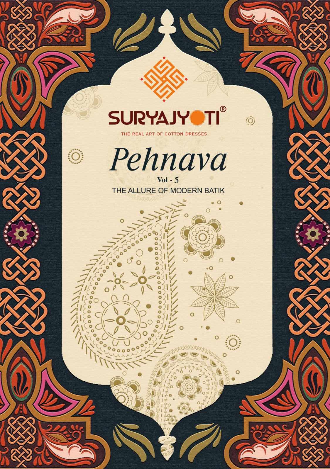 Pehnava Vol 5 Suryajyoti Cambric Cotton Pant Style Suits