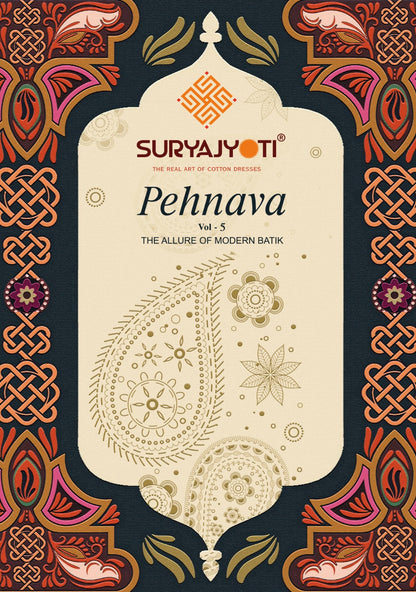 Pehnava Vol 5 Suryajyoti Cambric Cotton Pant Style Suits