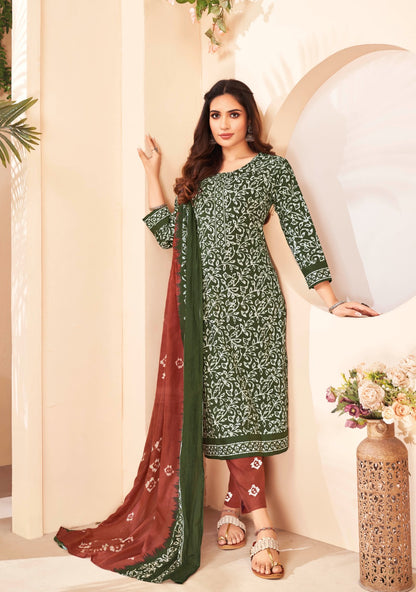 Pehnava Vol 5 Suryajyoti Cambric Cotton Pant Style Suits