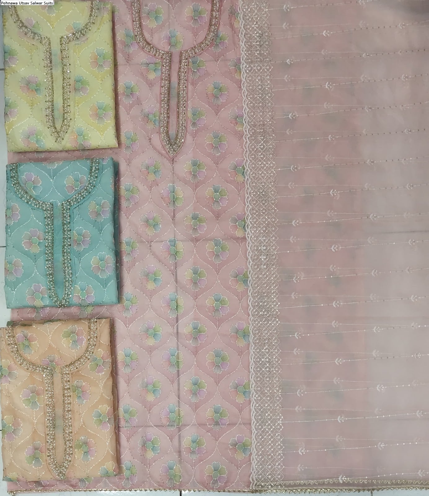 Pehnawa Utsav Organza Salwar Suits