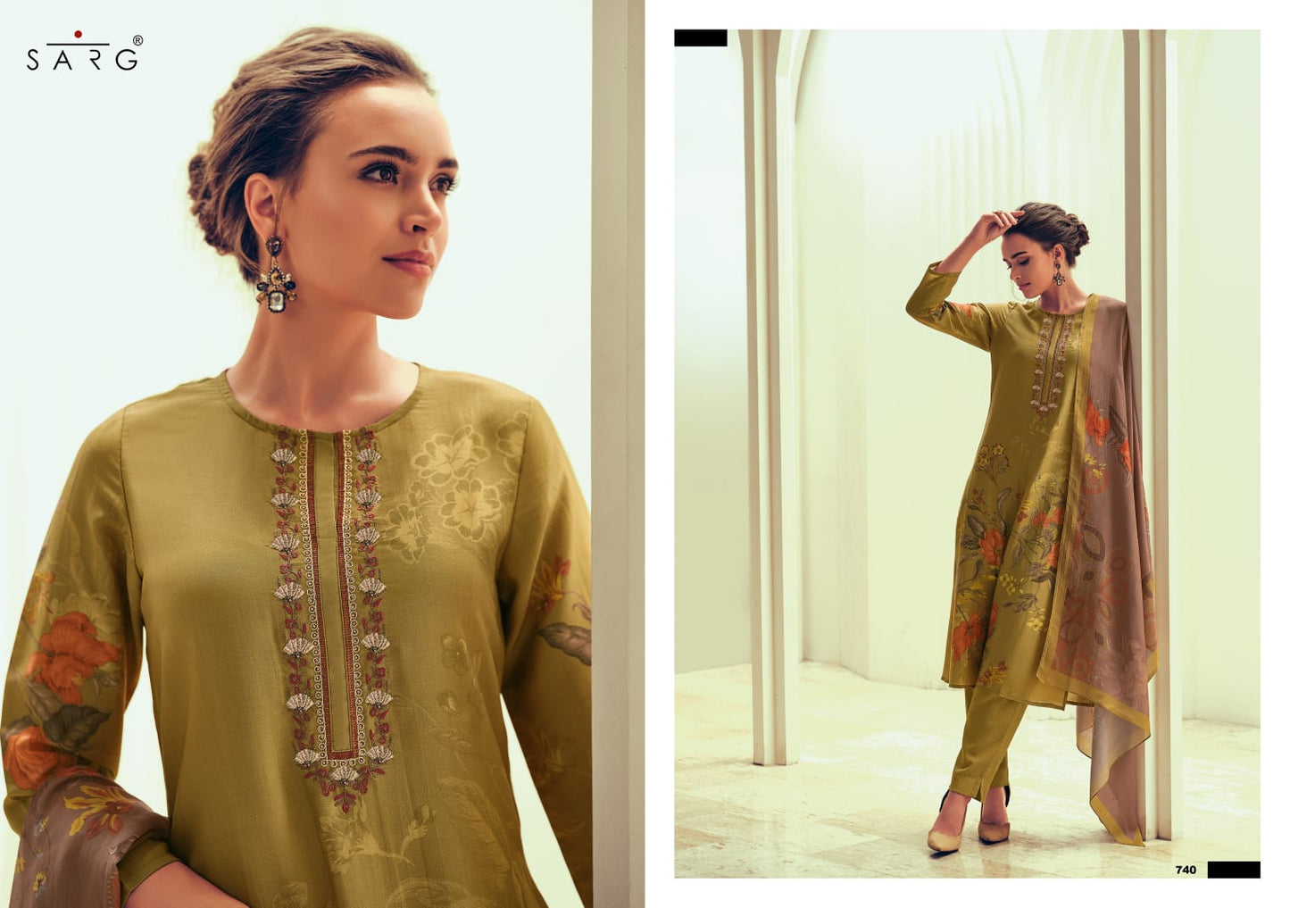 Petals Sarg Viscose Simmer Pant Style Suits