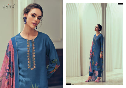 Petals Sarg Viscose Simmer Pant Style Suits