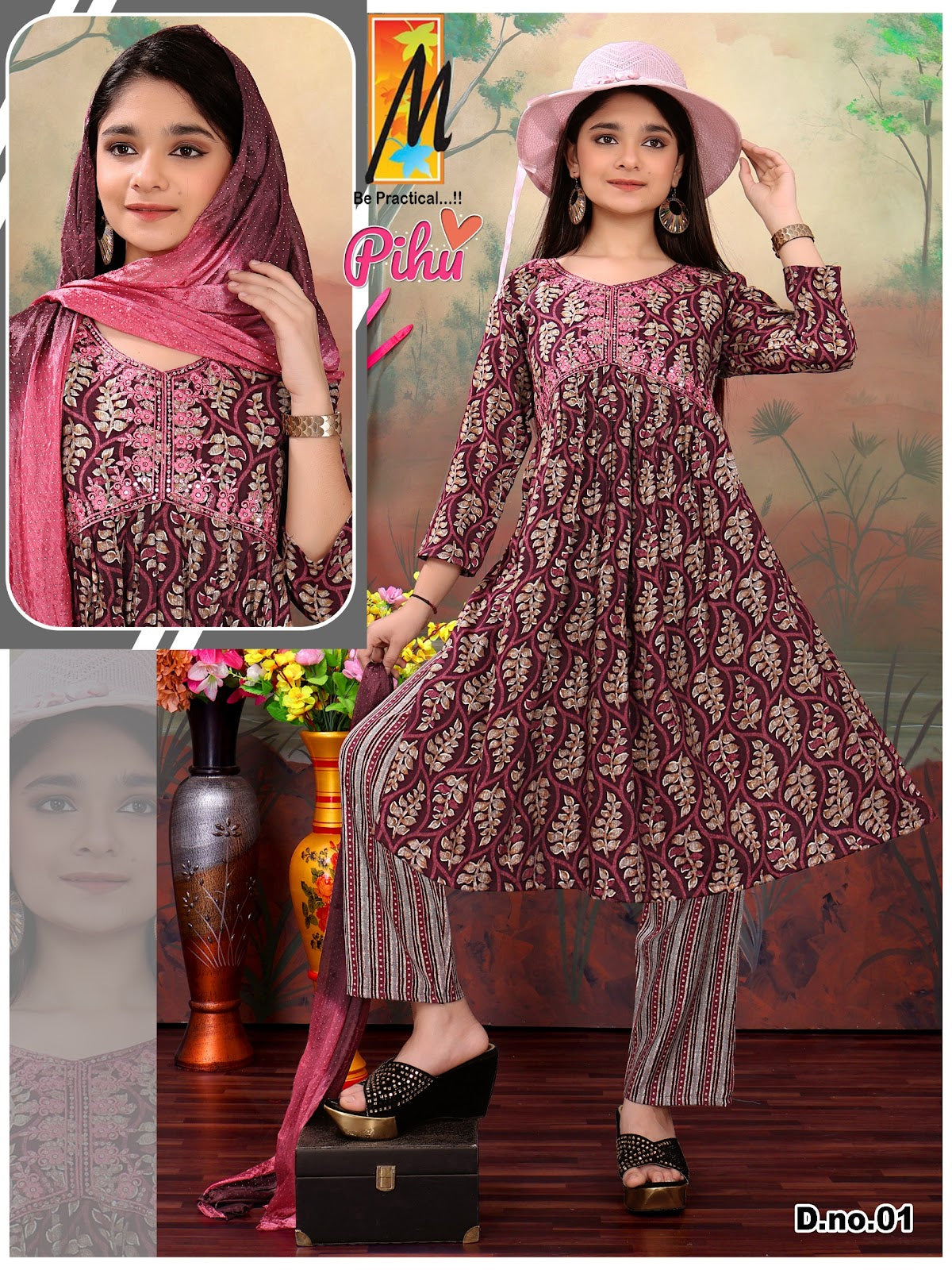 Pihu Master Capsule Girls Readymade Pant Suits