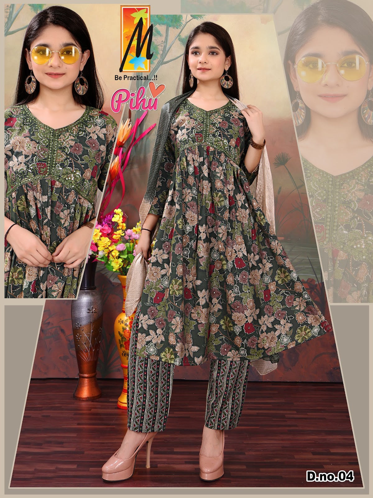 Pihu Master Capsule Girls Readymade Pant Suits