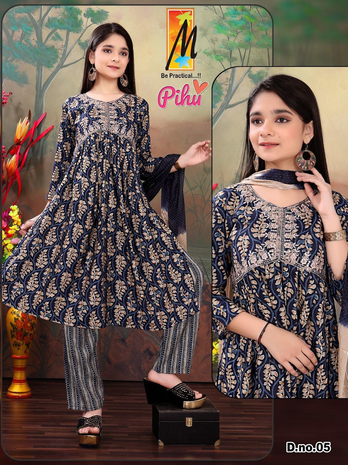 Pihu Master Capsule Girls Readymade Pant Suits