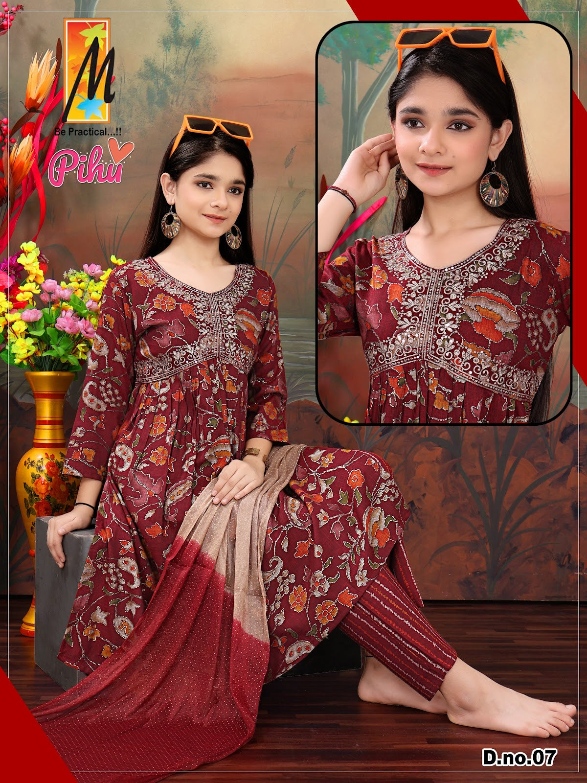 Pihu Master Capsule Girls Readymade Pant Suits