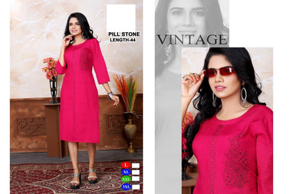 Pill Stone Zoya Knee Length Kurtis