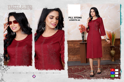 Pill Stone Zoya Knee Length Kurtis