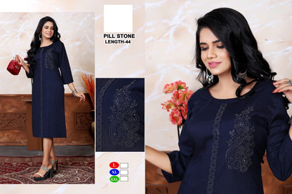Pill Stone Zoya Knee Length Kurtis