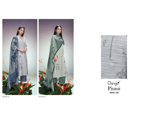 Piumi 2253 Ganga Cotton Plazzo Style Suits