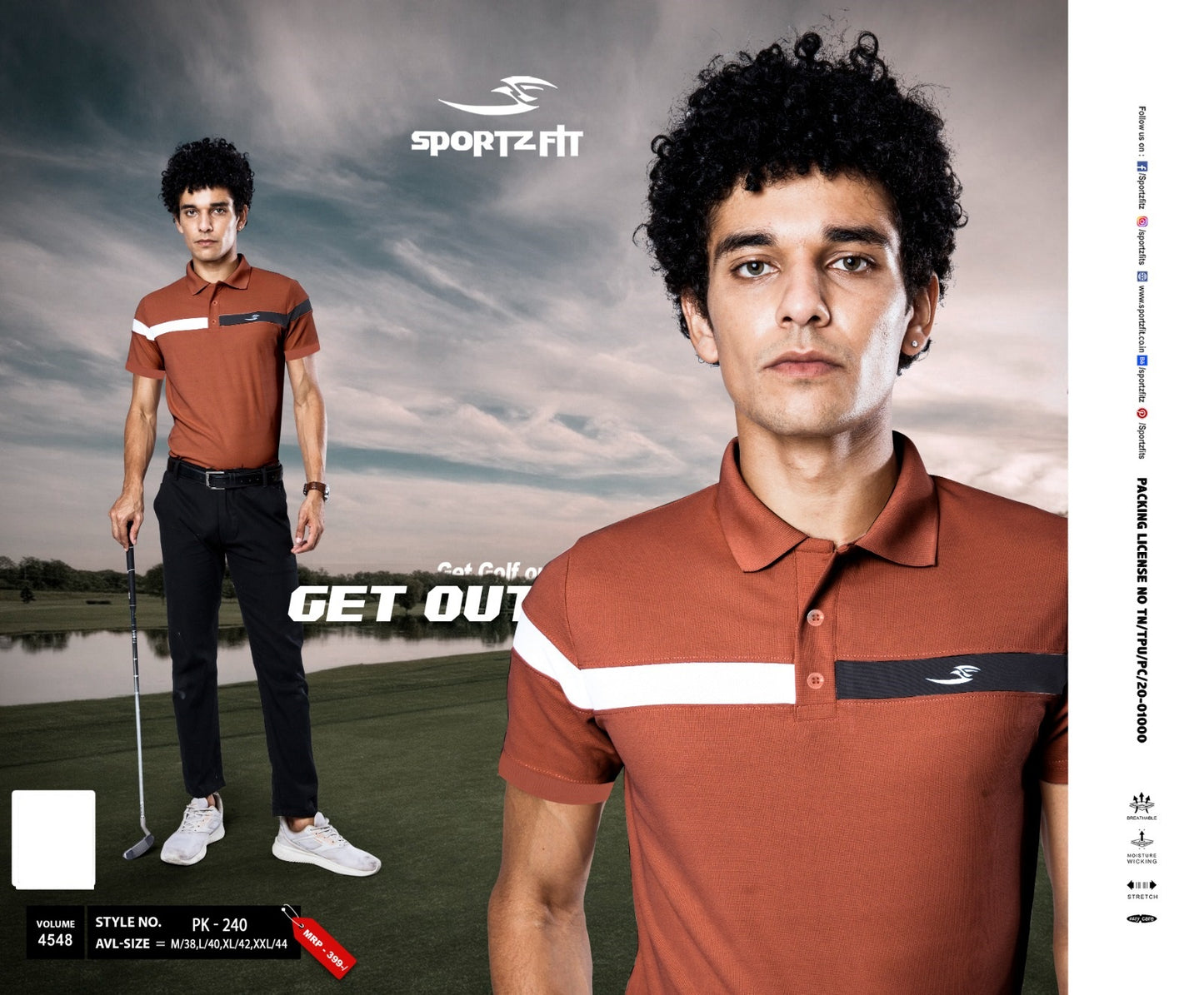 Pk 240 Sportz Fit Pique Mens Tshirts