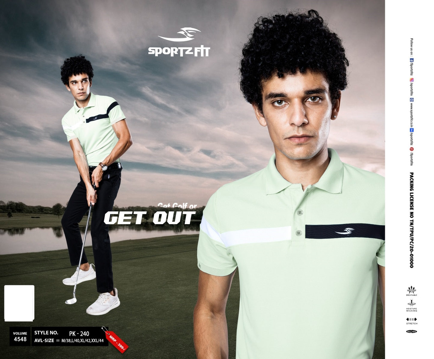 Pk 240 Sportz Fit Pique Mens Tshirts
