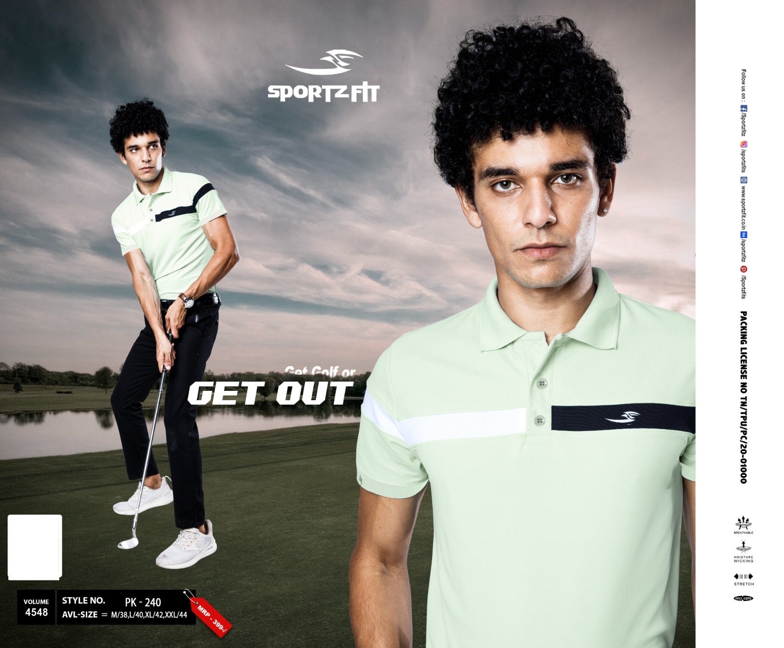 Pk 240 Sportz Fit Pique Mens Tshirts