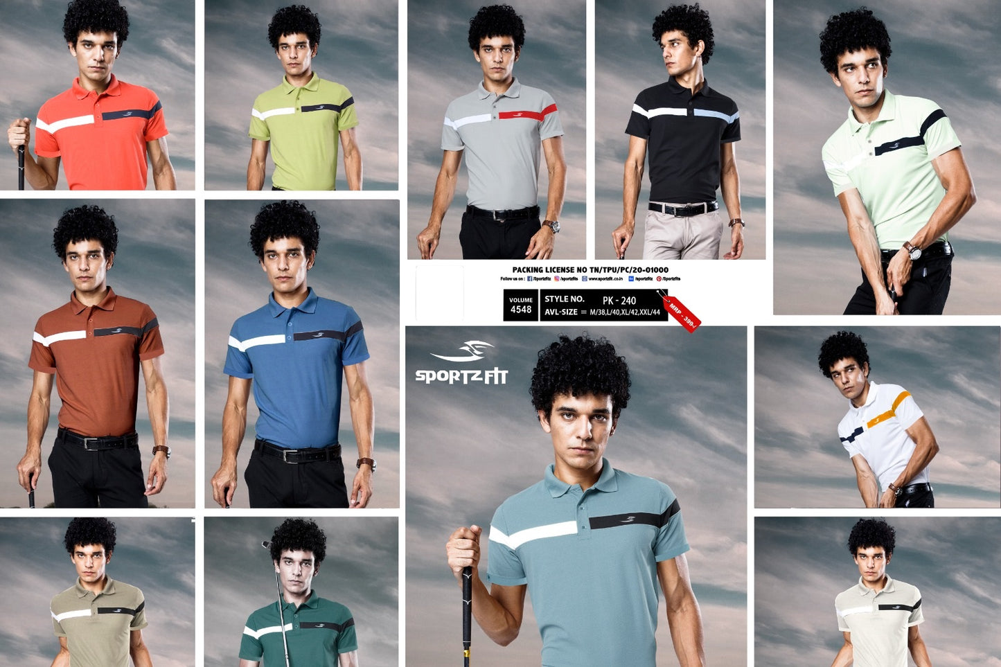Pk 240 Sportz Fit Pique Mens Tshirts