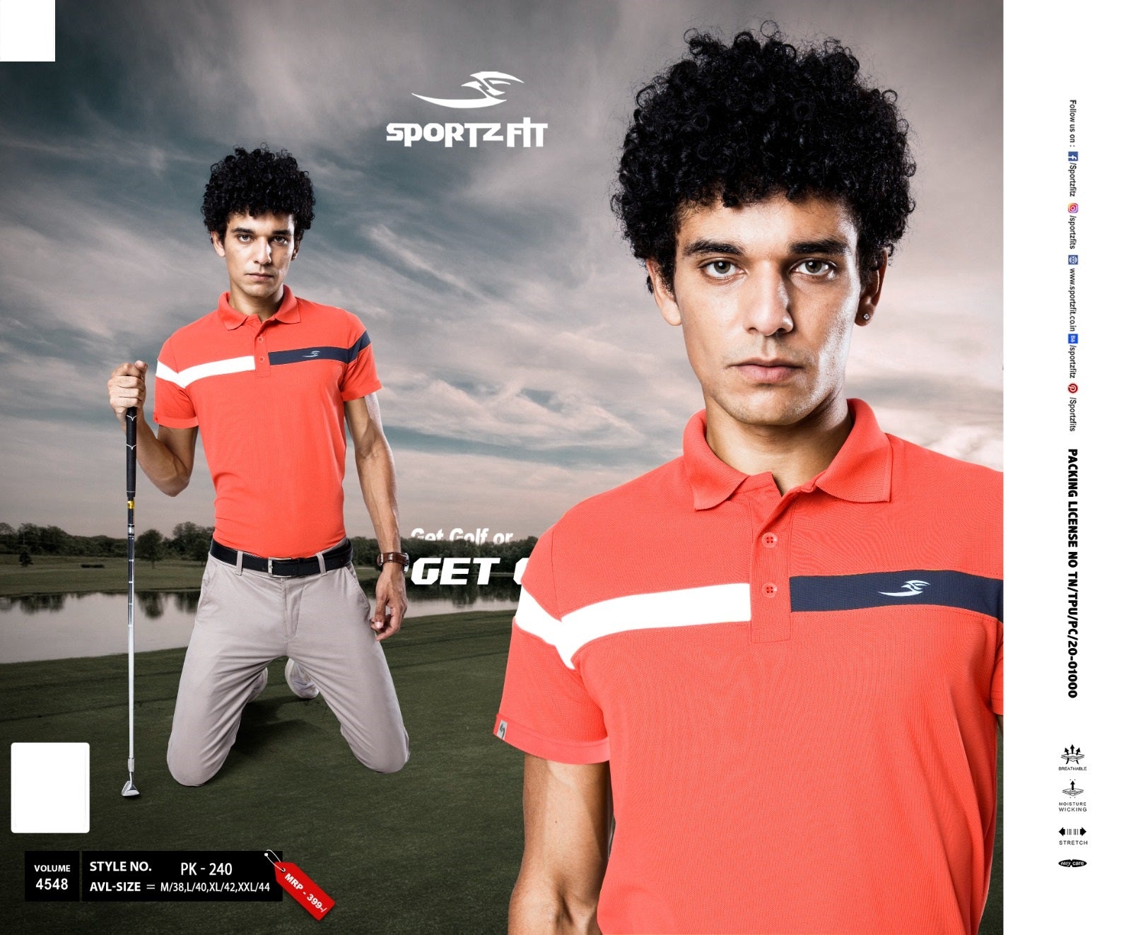 Pk 240 Sportz Fit Pique Mens Tshirts