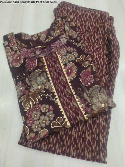 Plus Size Kaso Readymade Pant Style Suits