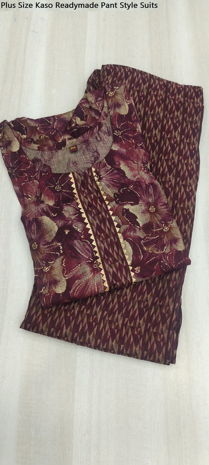 Plus Size Kaso Readymade Pant Style Suits