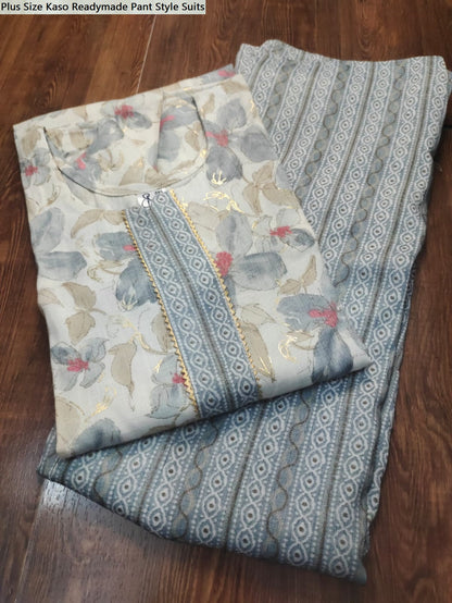 Plus Size Kaso Readymade Pant Style Suits