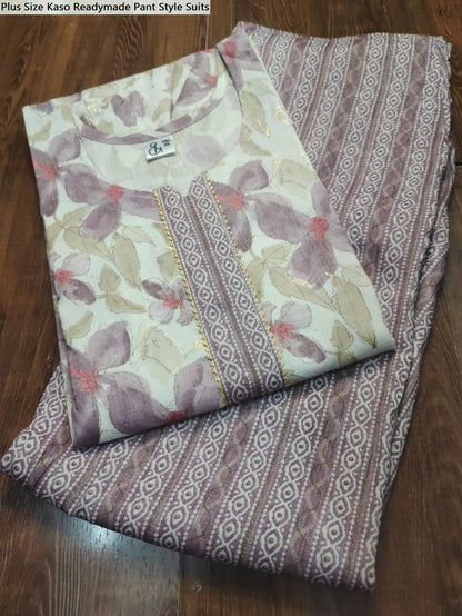 Plus Size Kaso Readymade Pant Style Suits