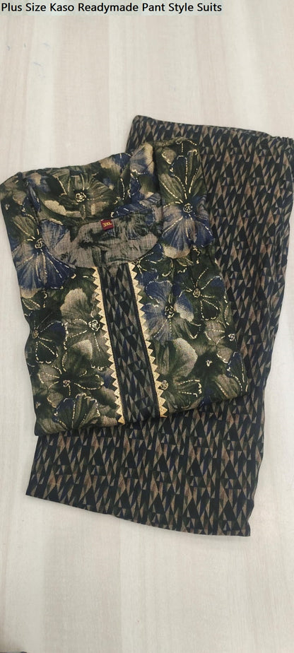 Plus Size Kaso Readymade Pant Style Suits