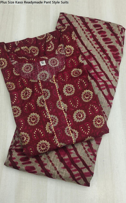 Plus Size Kaso Readymade Pant Style Suits