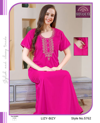Pocket-1502 Shivani Night Gowns