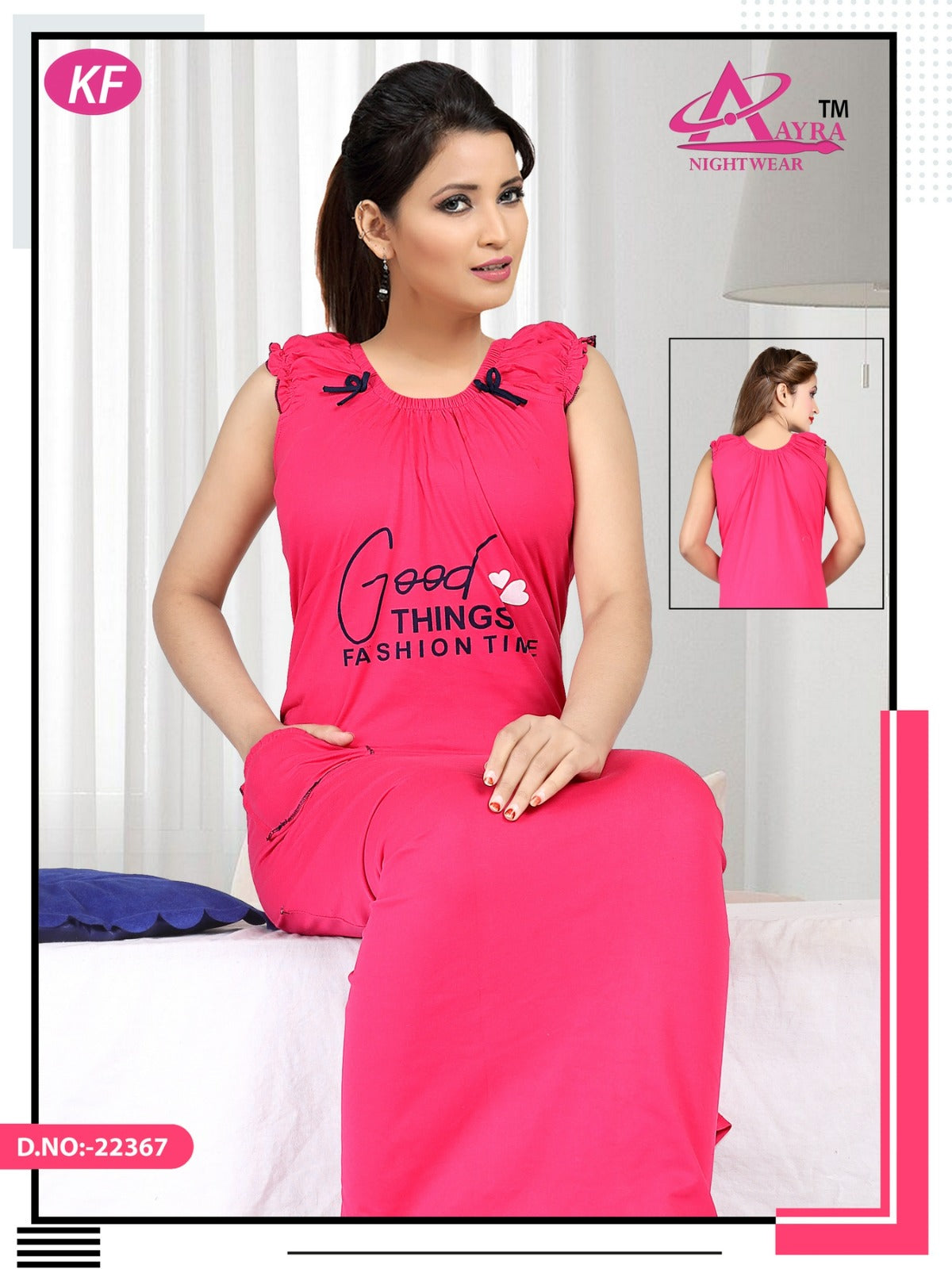 Pocket-1702 Aayra Sinker Night Gowns