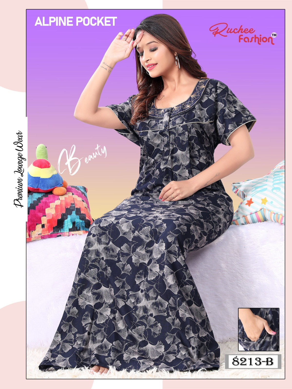 Pocket Gpo 0512 Ruchee Fashion Night Gowns