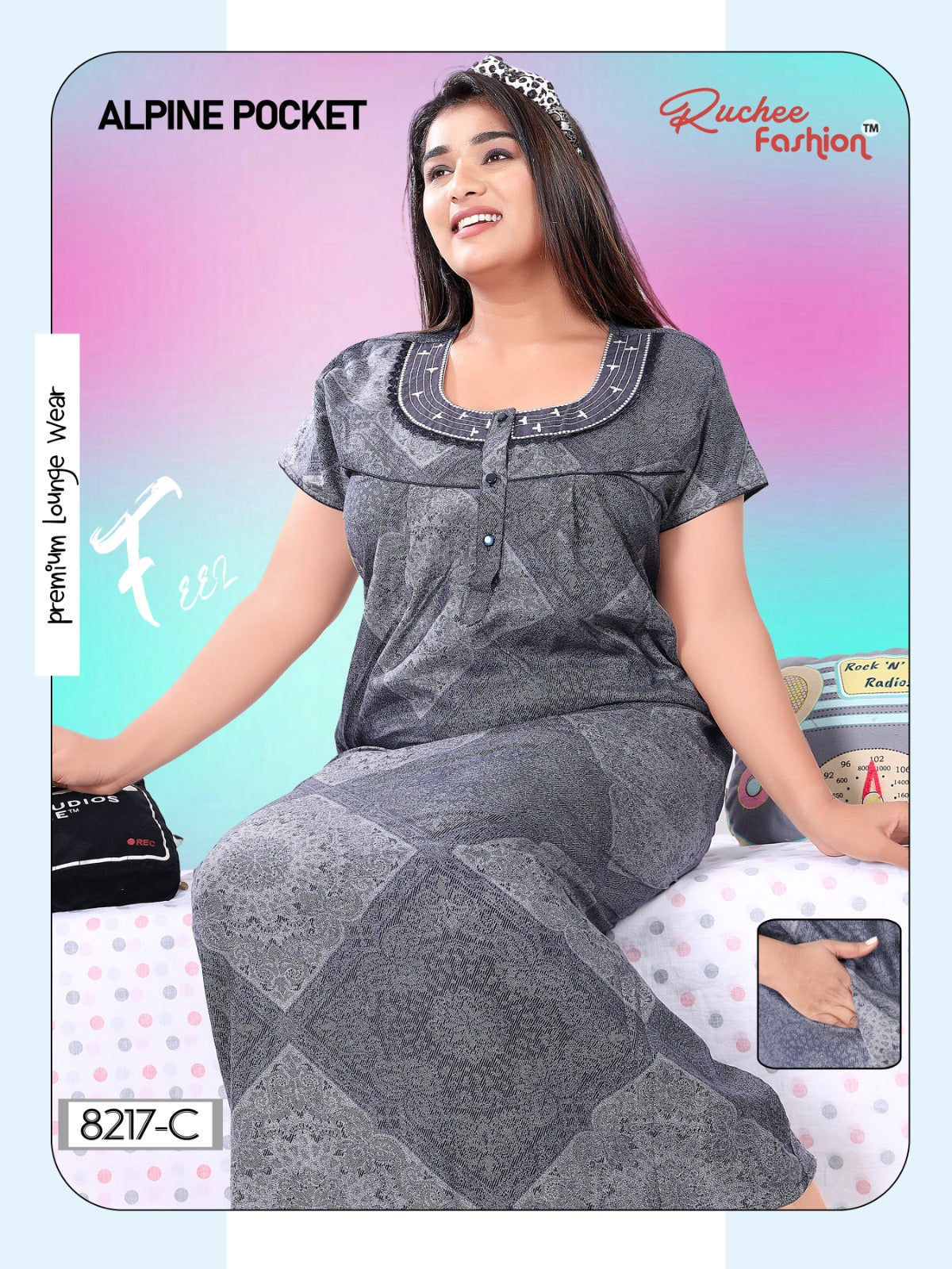 Pocket Gpo 0512 Ruchee Fashion Night Gowns