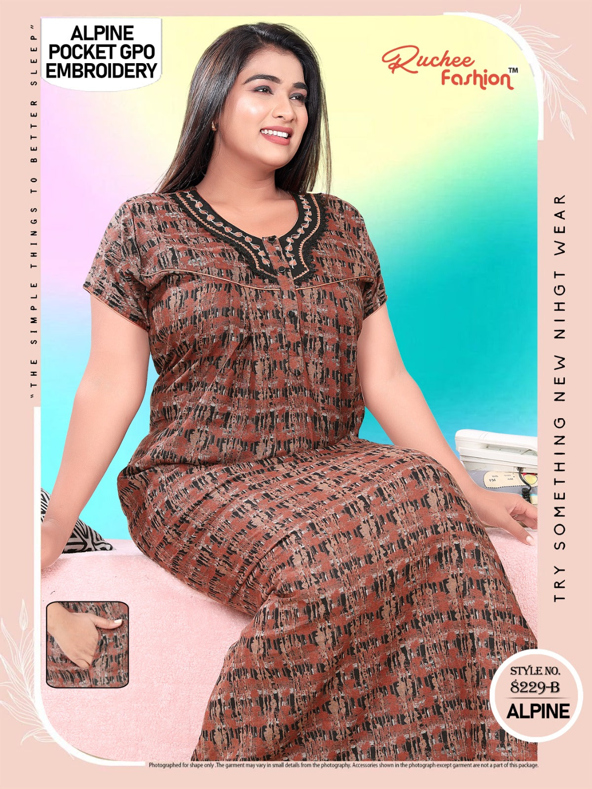 Pocket Gpo 0512 Ruchee Fashion Night Gowns