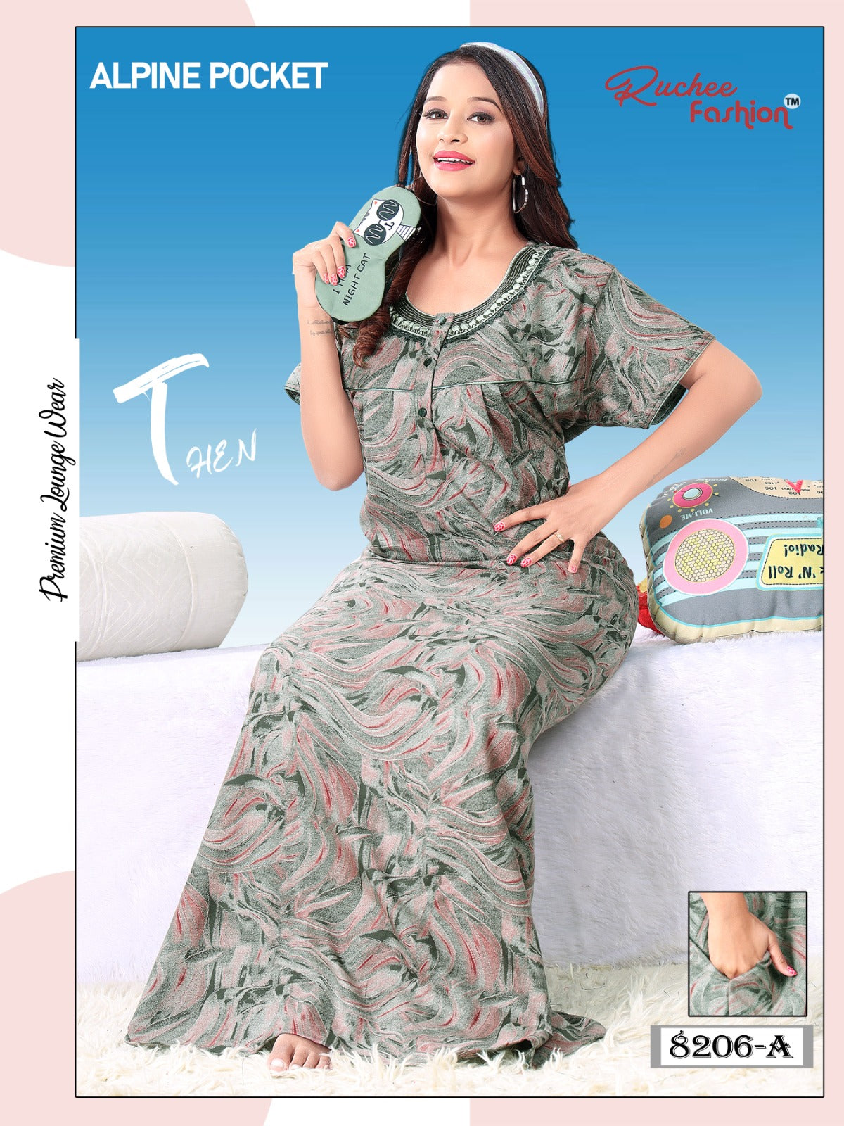 Pocket Gpo 0512 Ruchee Fashion Night Gowns