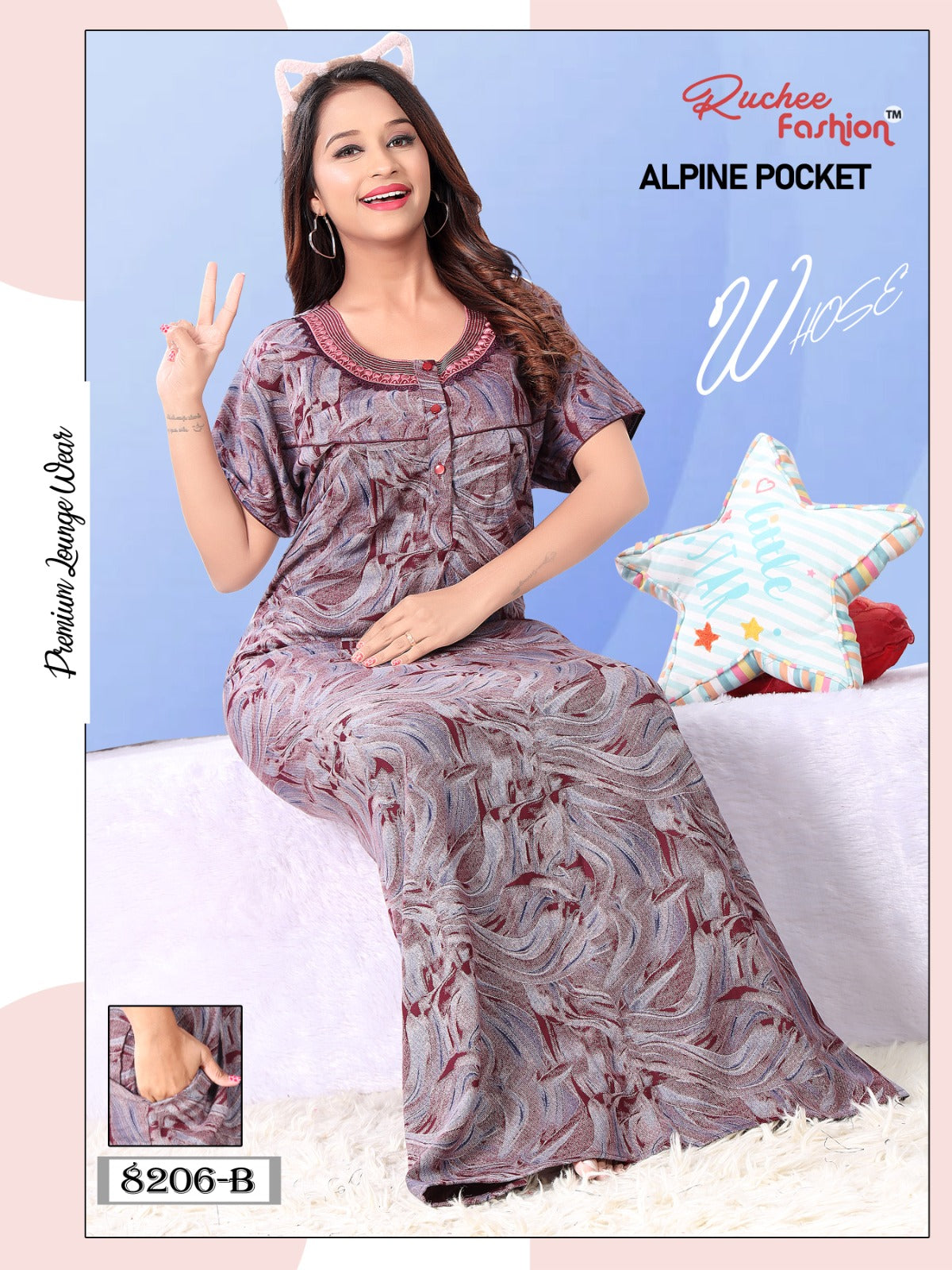 Pocket Gpo 0512 Ruchee Fashion Night Gowns