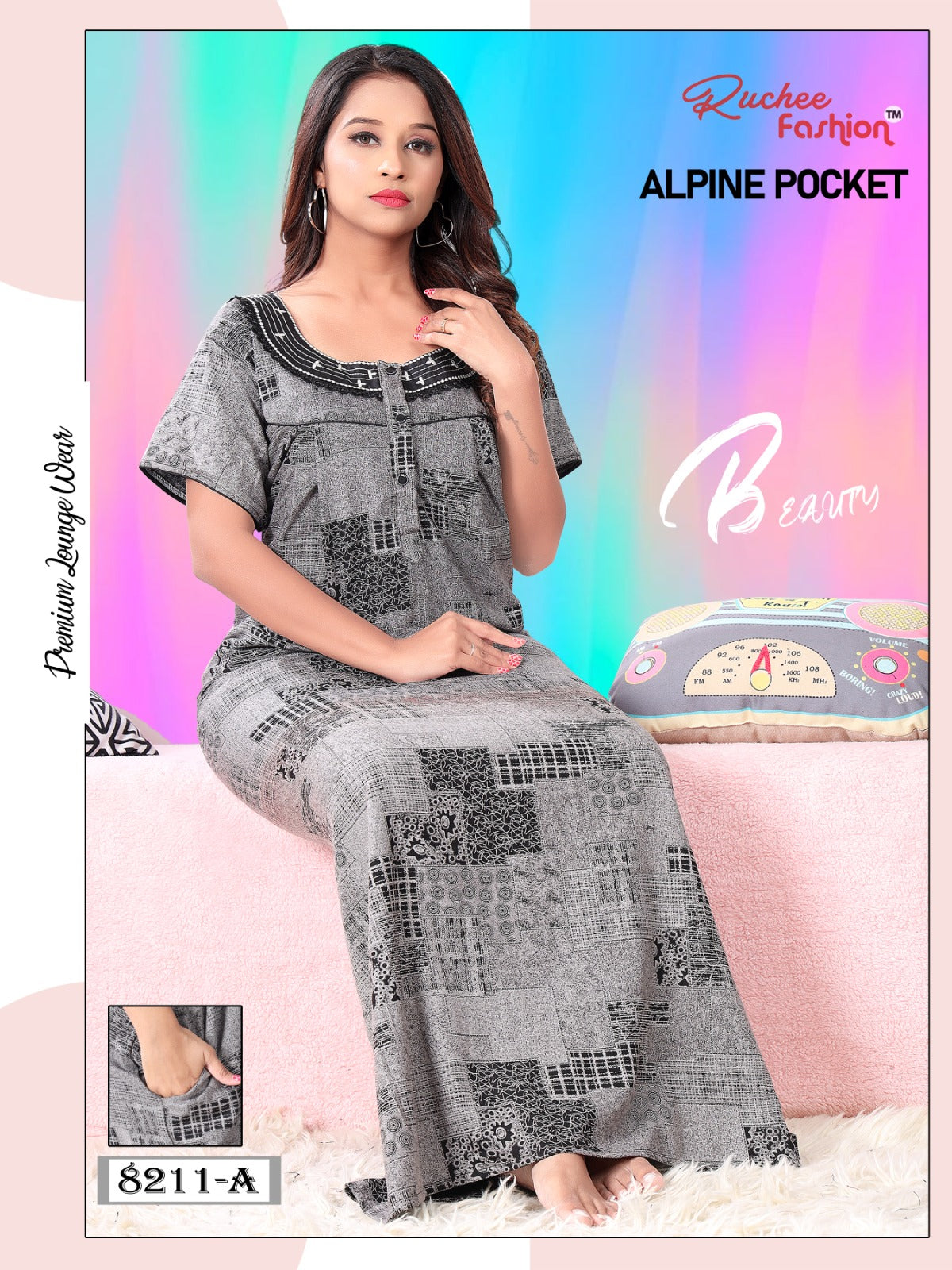 Pocket Gpo 0512 Ruchee Fashion Night Gowns