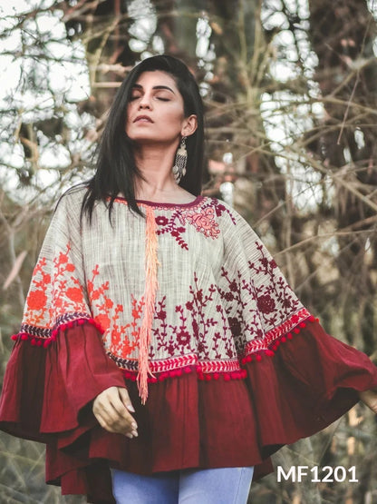 Poncho Mf 1200-1218 Msm Khadi Stylish Tops