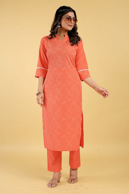 Pooja-3 Seamore Crape Kurti Pant Set