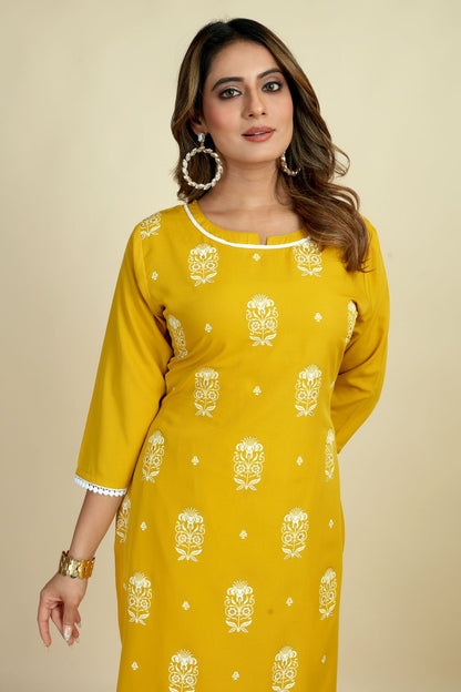 Pooja 4 Seamore Crape Kurti Pant Set