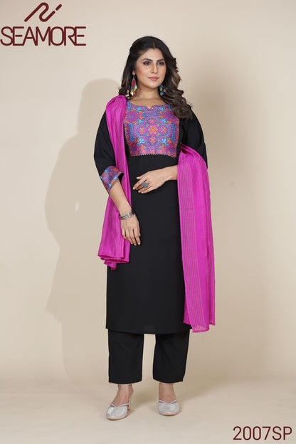 Pooja Plus 2 Seamore Readymade Pant Style Suits