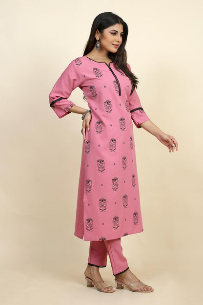 Pooja Vol 1 Seamore Crape Kurti Pant Set