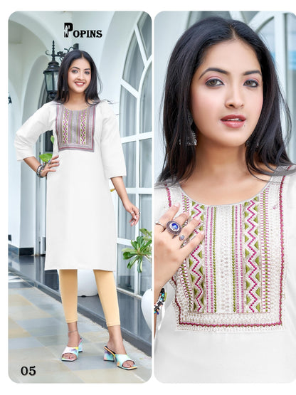 Popins Premnath Two Tone Knee Length Kurtis