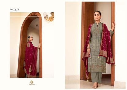 Poshak Karachi Prints Muslin Silk Karachi Salwar Suits