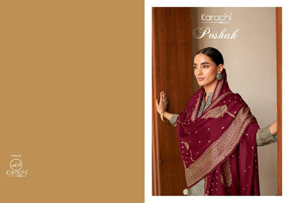 Poshak Karachi Prints Muslin Silk Karachi Salwar Suits