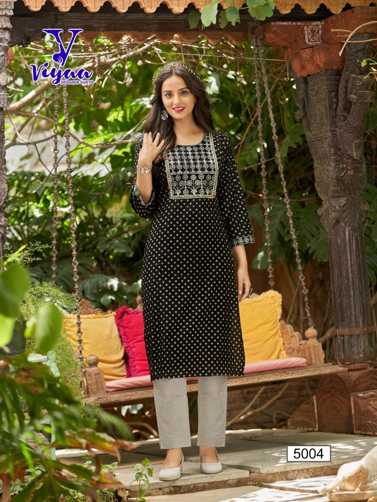 Poshak Vol 5 Viyaa Rayon 14Kg Long Straight Kurti