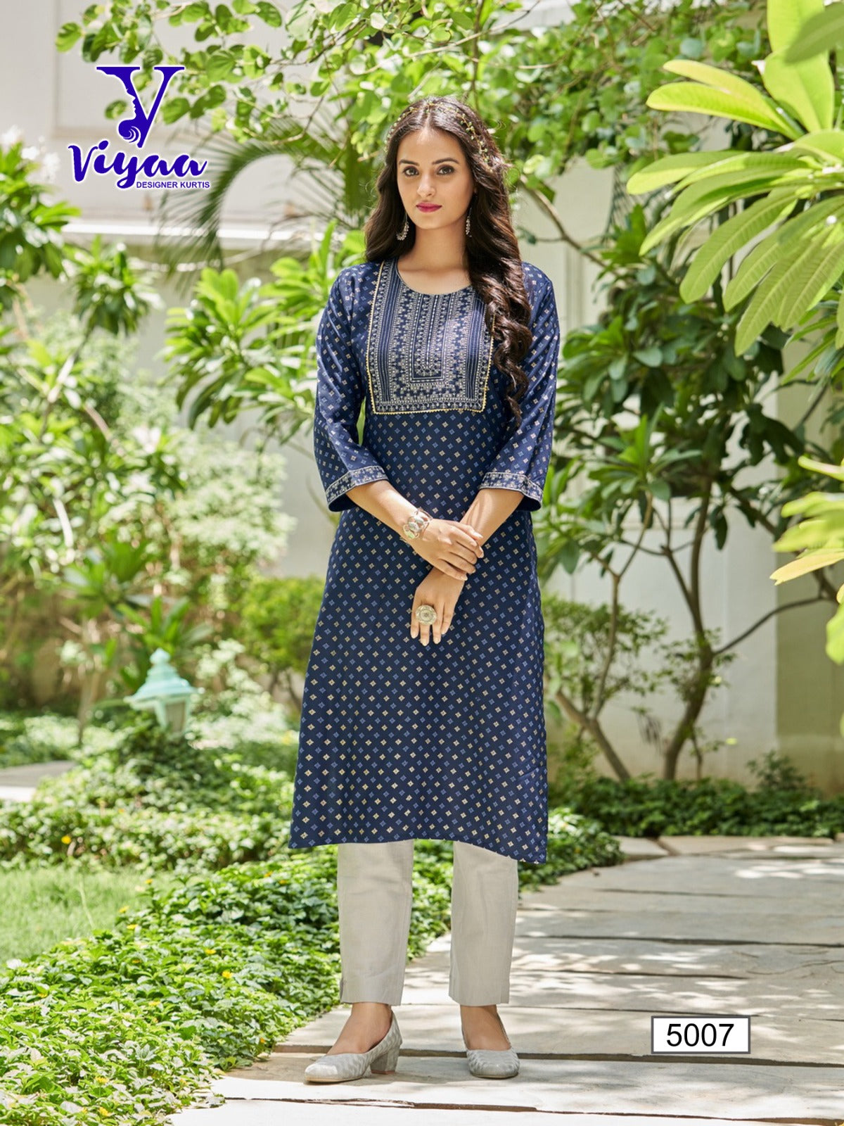 Poshak Vol 5 Viyaa Rayon 14Kg Long Straight Kurti
