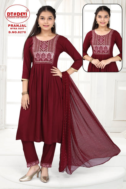 Pranjal-8270 Dt Devi Rayon Readymade Pant Style Suits