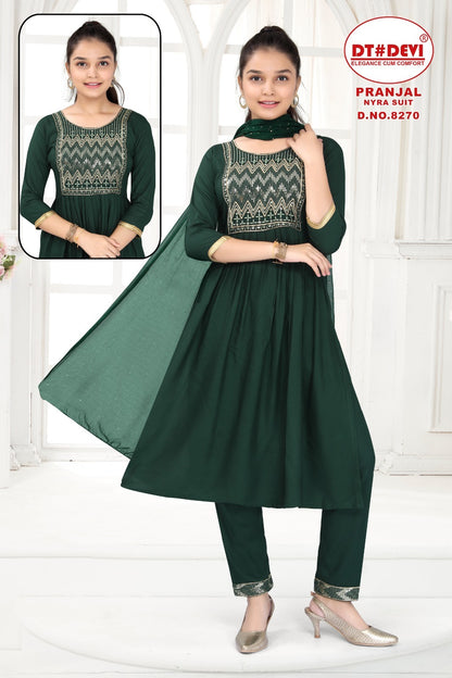 Pranjal-8270 Dt Devi Rayon Readymade Pant Style Suits