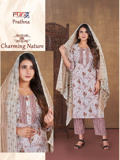 Prathna Rung Cotton Readymade Pant Style Suits